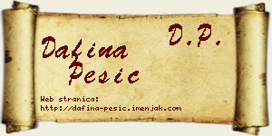 Dafina Pešić vizit kartica